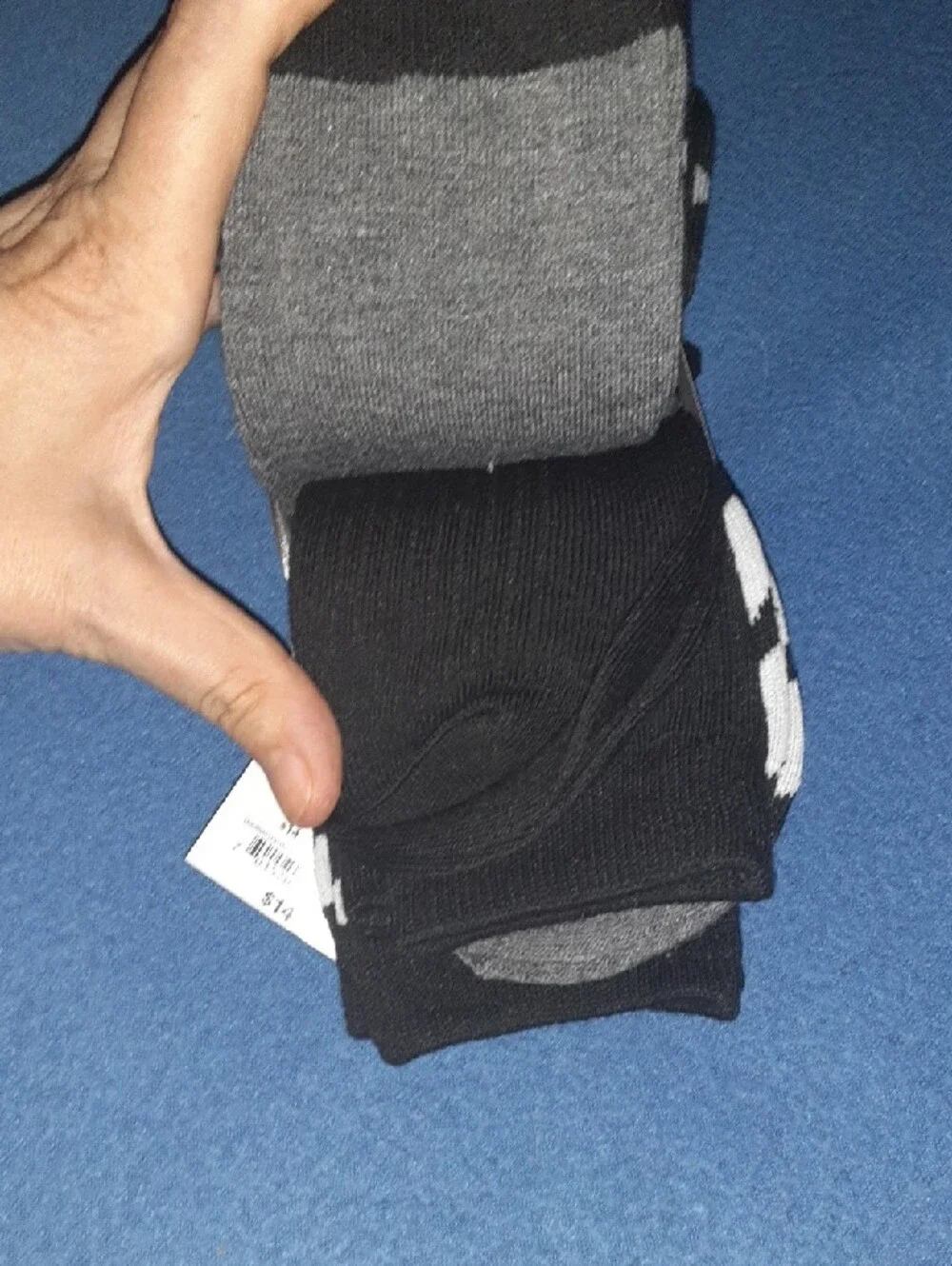 Mixit Black & Gray Patterned Athletic Crew Socks - Multi Pair